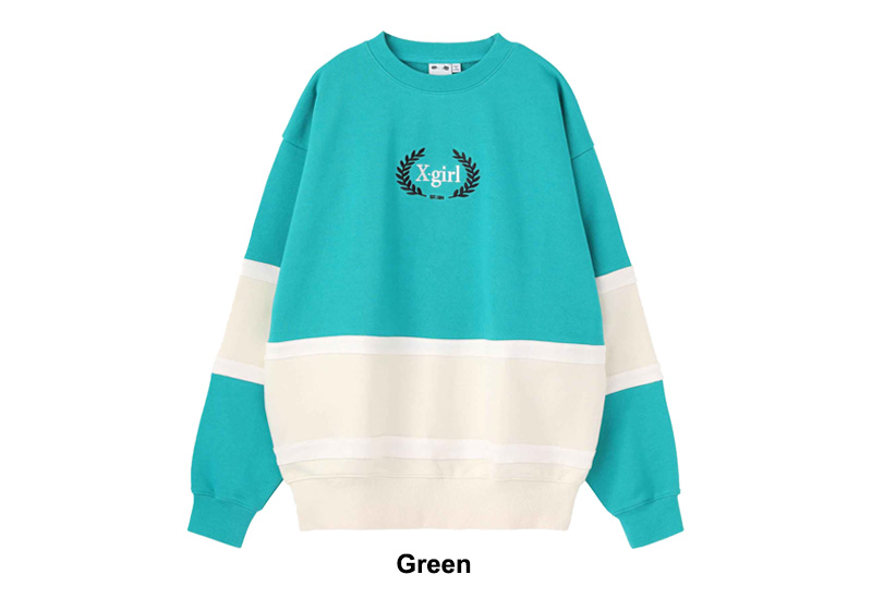 X-girl 【並行輸入】エックスガール COLLEGE SWEAT TOP クルー