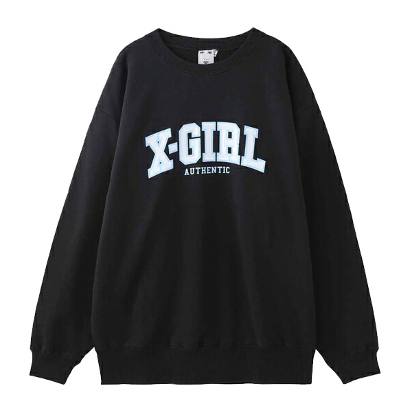 エックスガール X-girl  COLLEGE LOGO CREW SWEAT TOP  クルーネック スウェット  レディース [AA]｜neo｜02