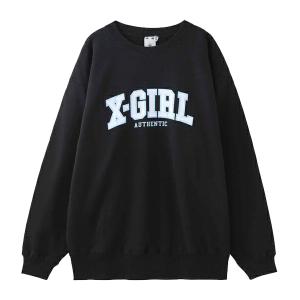 エックスガール X-girl  COLLEGE LOGO CREW SWEAT TOP  クルーネッ...