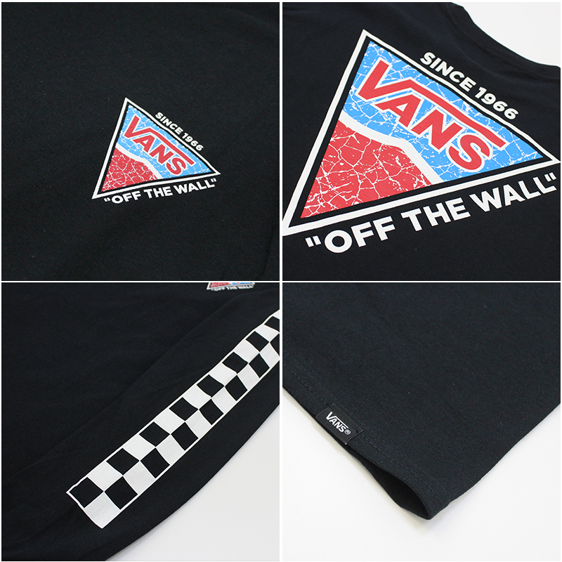バンズ VANS  M Triangle Logo L S T-shirt メンズ 長袖 Tシャツ ロングTシャツ ロンT [AA]
