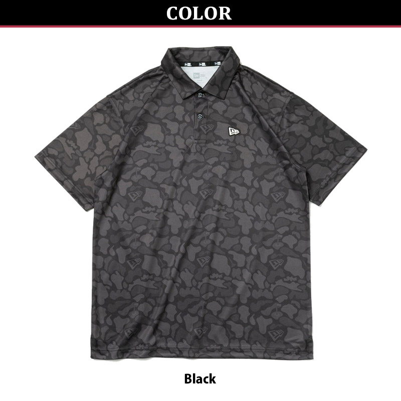 新品未使用　二ューエラ ゴルフ ポロシャツ Duck Hunter Camo NEW ERA ニューエラ 半袖 テック ポロシャツ Duck Hunter Camo