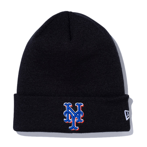 ニュー エラ NEW ERA ベーシック カフニット ニューヨーク・メッツ ブラック ニットキャップ ニット帽 帽子｜neo｜02