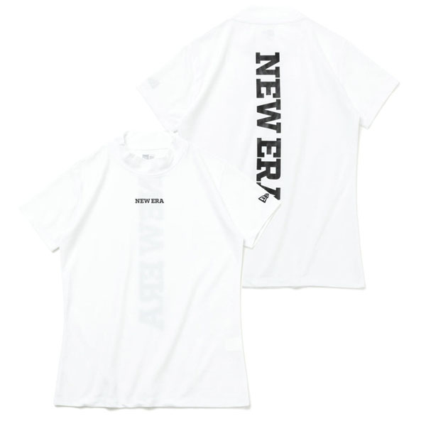 ニュー エラ NEW ERA Women's 半袖 鹿の子 ミッドネック パフォーマンス Tシャツ Vertical Logo ホワイト ゴルフ トップス レディース｜neo｜02
