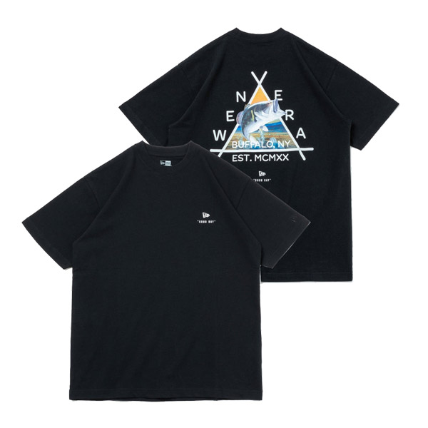ニュー エラ NEW ERA 半袖 コットン Tシャツ Angler Collection ブラックバス ブラック カットソー トップス｜neo｜02