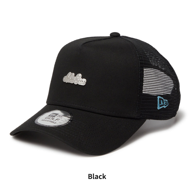 NEW ERA キャップ ゴルフモデル 刺繍ロゴ 黒 フラットバイザー NEW ERA キャップ ゴルフモデル 刺繍ロゴ 黒 フラットバイザー