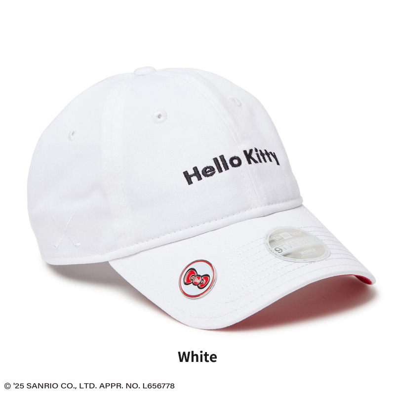 【完売品】パーリーHello Kitty キャップ　マーカー白黒 NEW ERA（ニューエラ） レディース ハローキティ ボールマーカー付