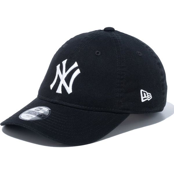 ニューエラ キャップ キッズ 帽子 NEW ERA YOUTH 9TWENTY ニューヨーク・ヤンキース ブラック × ホワイト 帽子 子供 14524548 | NEW ERA | 01