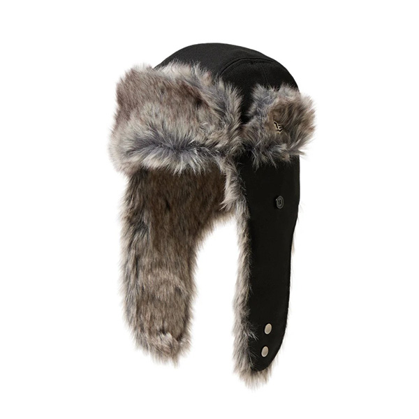 ニューエラ フライトキャップ NEW ERA トラッパー ウール ブラック アウトドア 帽子 秋 冬 14667622 NEW ERA（ニューエラ） フライトキャップ トラッパー ウール ブラック