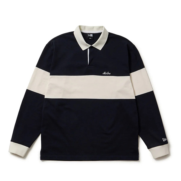 【美品】NEW ERA GOLF モックネック シャツ XL ボーダー ニューエラ（NEW ERA）（メンズ、レディース）ゴルフウェア