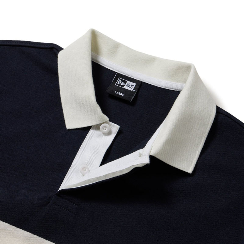 NEWERA GOLF 半袖ラガーシャツ型セットアップ　Lブラック/ホワイト NEW ERA/ニューエラ NEW ERA GOLF/ニューエラゴルフ ラガー
