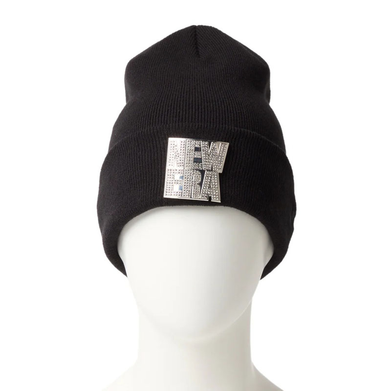 NEW ERA NYロゴ スワロフスキー ビーニー ラインストーン ニット帽 NEW ERA ニューエラ ビーニー ニットキャップ ニット帽 帽子
