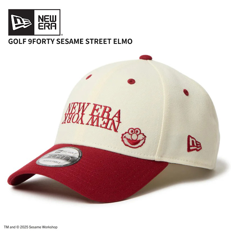 MONCLER 赤白ストライプゴルフキャップ NEW ERA ニューエラ ユニセックス ゴルフ キャップ 帽子 9FORTY