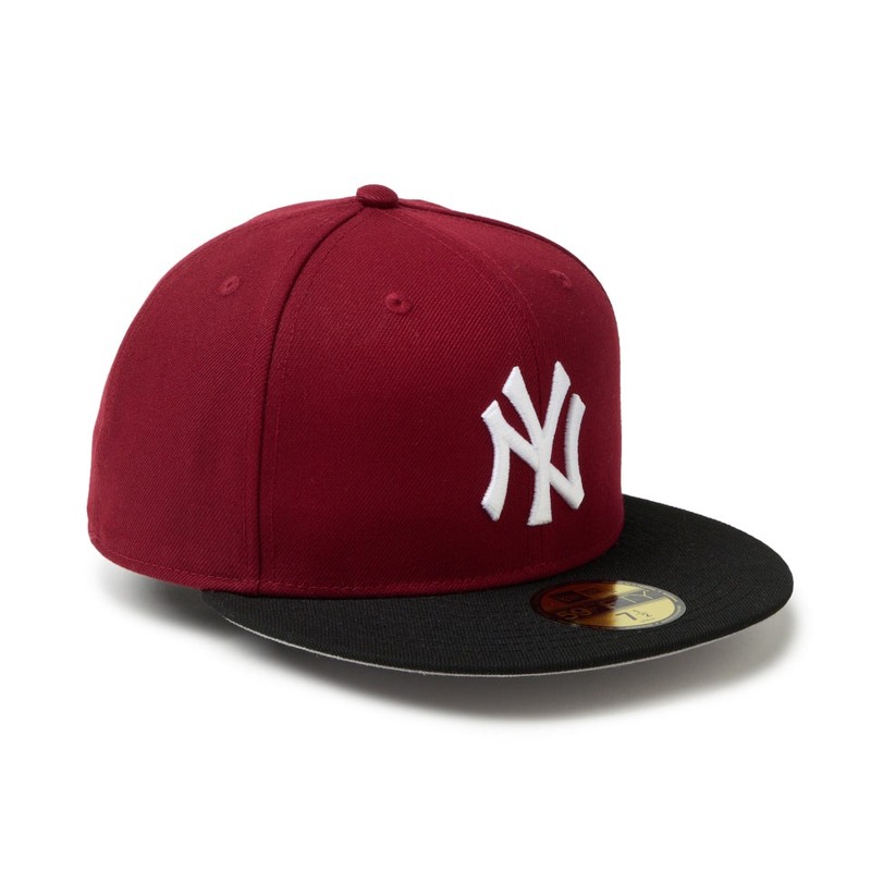 ニューエラ VARIVAS 赤黒キャップ(未使用に近い) NEW ERA（ニューエラ） メンズ キャップ 帽子 NEW ERA 59FIFTY powered