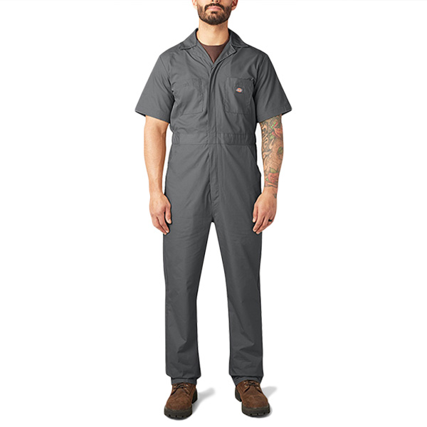新品未使用　ディッキーズ 半袖 つなぎ L カバーオール グレー Dickies 並行輸入】Dickies Short Sleeve Coveralls ディッキーズ 半袖