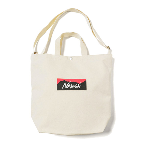 バッグ LOGO CANVAS TOTE BAG / NATURAL NANGA（ナンガ） NANGA NANGA LOGO CANVAS TOTE 2 WAY BAG ロゴ