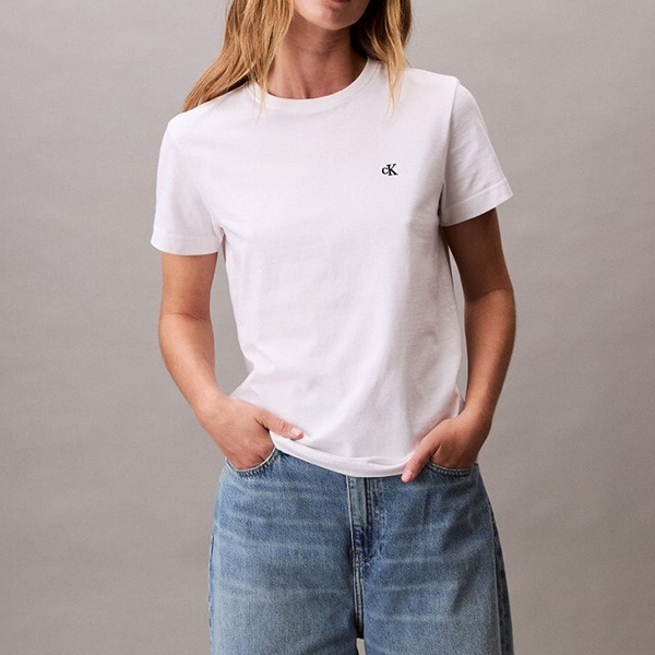 カルバンクライン レディース 半袖Tシャツ Calvin Klein アーカイブロゴ クルーネック トップス 47A219Gの画像