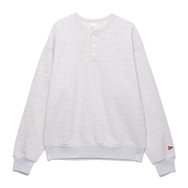 ヘルスニット メンズ 無地 トレーナー レディース Healthknit クラシックスウェット ヘンリーネック 長袖 ベーシック デイリーウェア 54005 | Healthknit | 01