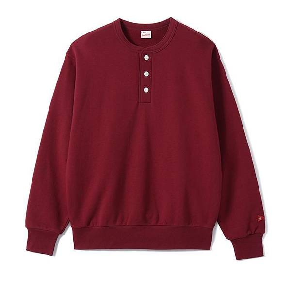 ヘルスニット メンズ 無地 トレーナー レディース Healthknit クラシックスウェット ヘンリーネック 長袖 ベーシック デイリーウェア 54005 | Healthknit | 03