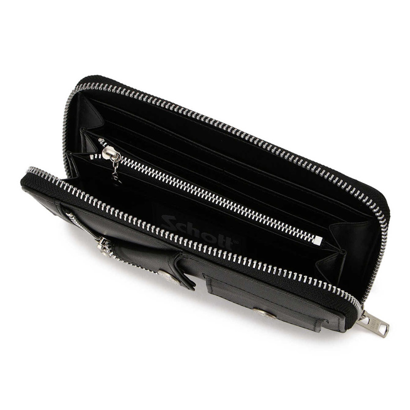 Schott N.Y.C（ショット） SCHOTT 長財布 レザー ライダース ジップ