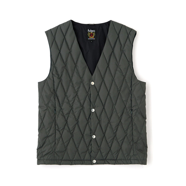 Schott N.Y.C ショット×タイオン メンズ ダウンベスト x TAION