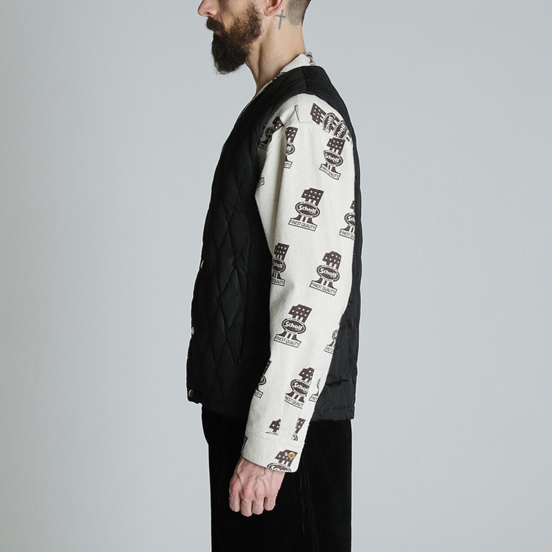 Schott N.Y.C ショット×タイオン メンズ ダウンベスト x TAION