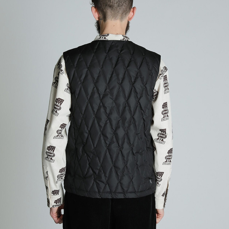 Schott N.Y.C ショット×タイオン メンズ ダウンベスト x TAION