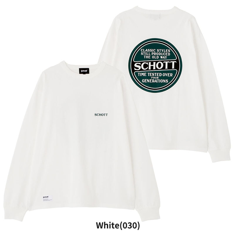 ショット メンズ ロンT Schott サークルロゴ 長袖Tシャツ LS CIRCLE 