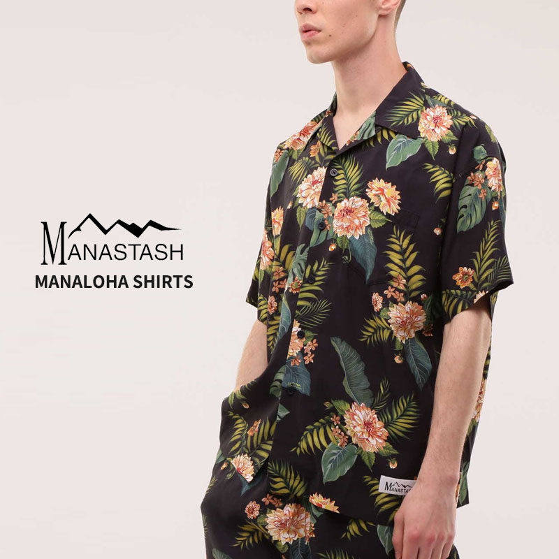 【新品6割引き】MANASTASH レーヨン　アロハシャツ　XL MANASTASH マナスタッシュ MANALOHA SHIRTS 半袖シャツ トップス