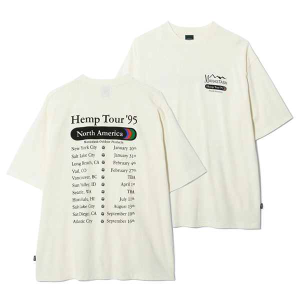 マナスタッシュ MANASTASH HEMP TEE TOUR ヘンプツアー ショートスリーブTシャ...