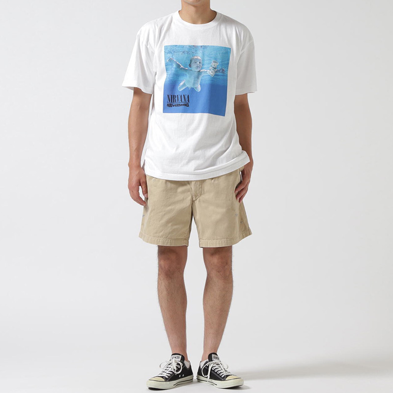 マナスタッシュ メンズ バンドTシャツ ロックTシャツ  MANASTASH ニルヴァーナ コラボシャツ Nevermind TEE トップス 半袖 792-5934007 MANASTASH マナスタッシュ メンズ バンドTシャツ ロックTシャツ