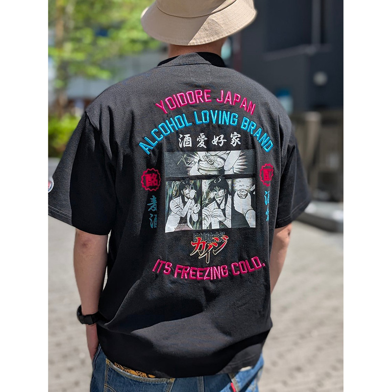 ヨイドレ メンズ 半袖Tシャツ カイジコラボ レディース YOIDORE カイジ コラボ TEE-C  ルーズシルエット ショートスリーブ トップス Tシャツ 825217 YOIDORE ヨイドレ メンズ 半袖Tシャツ カイジコラボ レディース