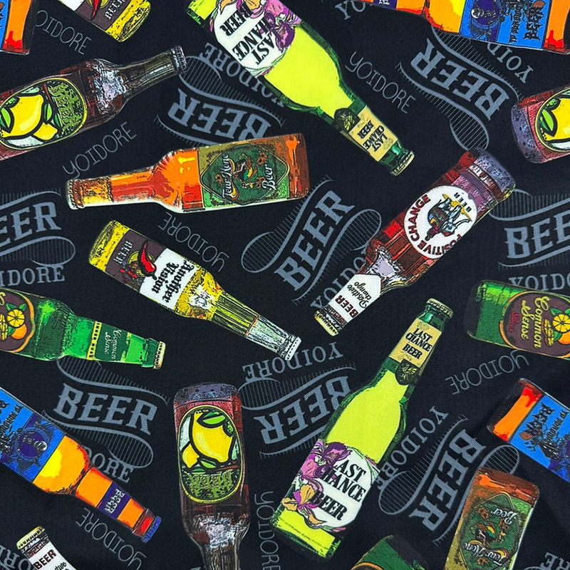 YOIDORE ヨイドレ メンズ 半袖シャツ プリントシャツ 酒アロハシャツ