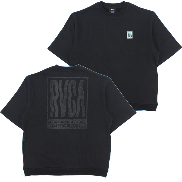 ルーカ RVCA  RVCA メンズ REACTOR CR ST メンズ クルースウェット 半袖 トレーナー BC041-007 スウェット 男性用｜neo｜02