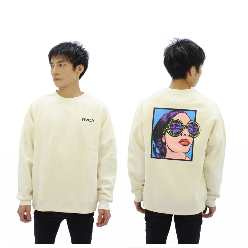 【RVCA】HAV RVCA CR トレーナー★男女共に大人気 RVCA (ルーカ） RVCA メンズ FAKE CR トレーナー【2021年秋冬