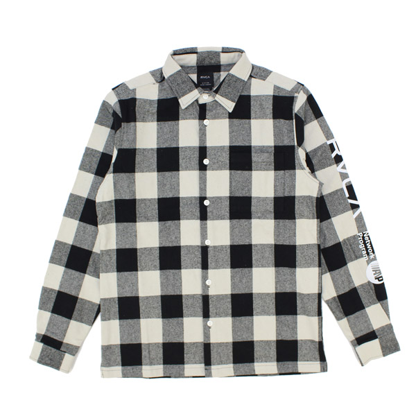 (取寄) ルーカ メンズ ヒューズ フランネル RVCA men Hughes Flannel Pirate Black RVCA（ルーカ） RVCA RVCA メンズ RVCA SHIRT メンズ 長袖 ロング