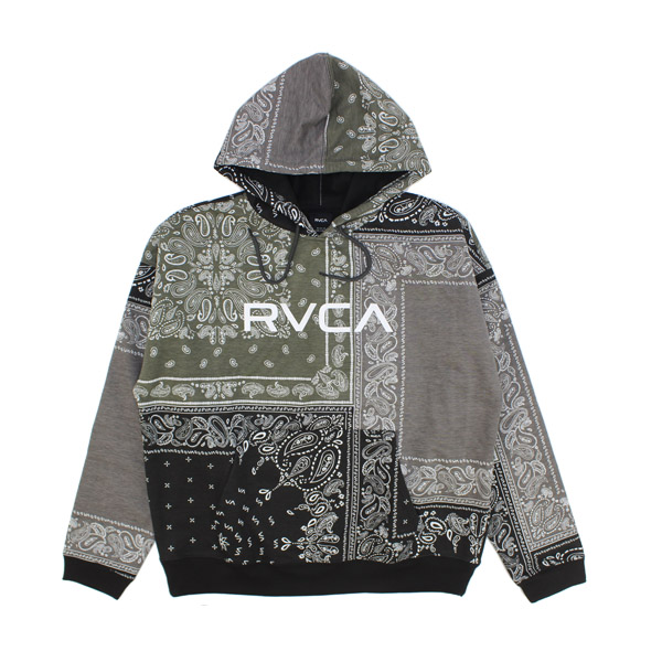 ルーカ RVCA PATCHWORK BANDANA HOODIE bc042-158 メンズ バンダナ柄