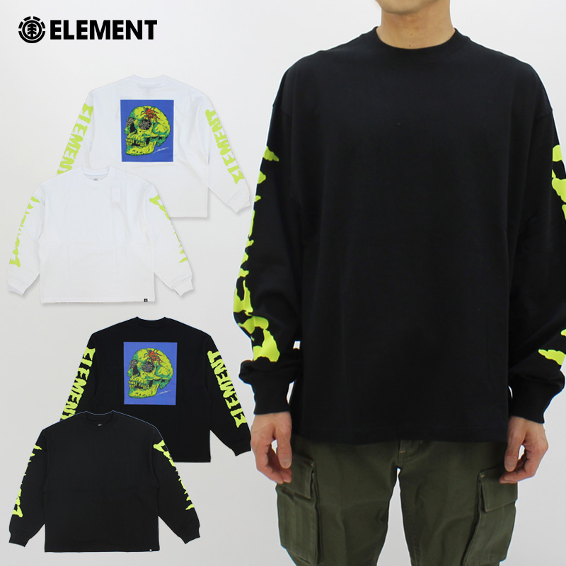 エレメント ELEMENT HIROTTON SKULL LS ロングTシャツ ロンT 