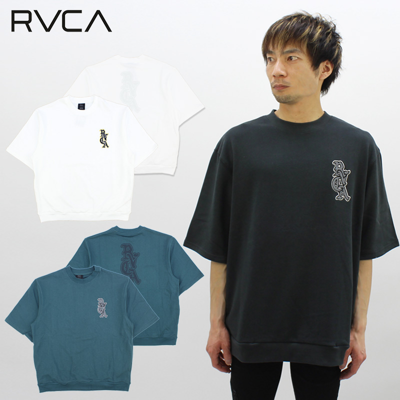 ルーカ RVCA RVCA メンズ ST CR クルースウェット 半袖 トレーナー  スウェット 男性 bd041-001 bd041-001.jpg