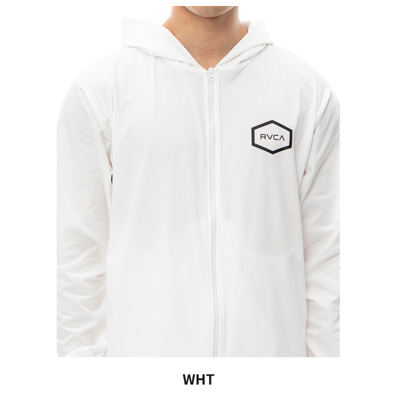 ルーカ RVCA HEX LS SURF HOODIE ラッシュガード フーディー ジップアップ  男性 be041-800 ルーカ RVCA HEX LS SURF HOODIE ラッシュガード フーディー ジップ