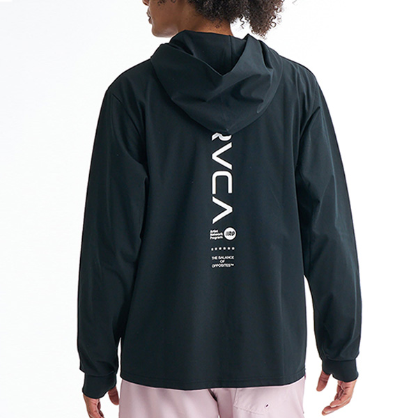 RVCA - ルーカ メンズ 長袖混雑時かばい立て UVはね除ける 速乾 STRAIGHT WAY SFHD フーディー サーフ BG041852