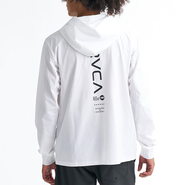 RVCA - ルーカ メンズ 長袖混雑時かばい立て UVはね除ける 速乾 STRAIGHT WAY SFHD フーディー サーフ BG041852