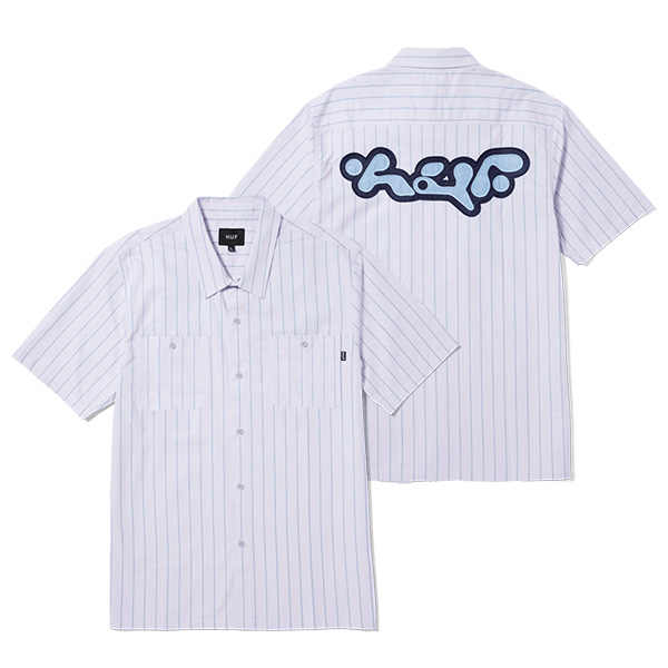 ハフ HUF PARKER WORK SHIRT ワークシャツ 半袖シャツ メンズ [AA]