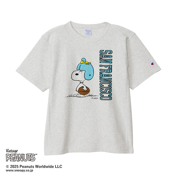 ◆メール便対応商品◆Champion（チャンピオン）ピーナッツ スヌーピー リバースウィーブ ショートスリーブTシャツ（C3B351）カジュアル 半袖 トップス メンズ Champion（チャンピオン） メンズ ピーナッツコラボ 半袖Tシャツ
