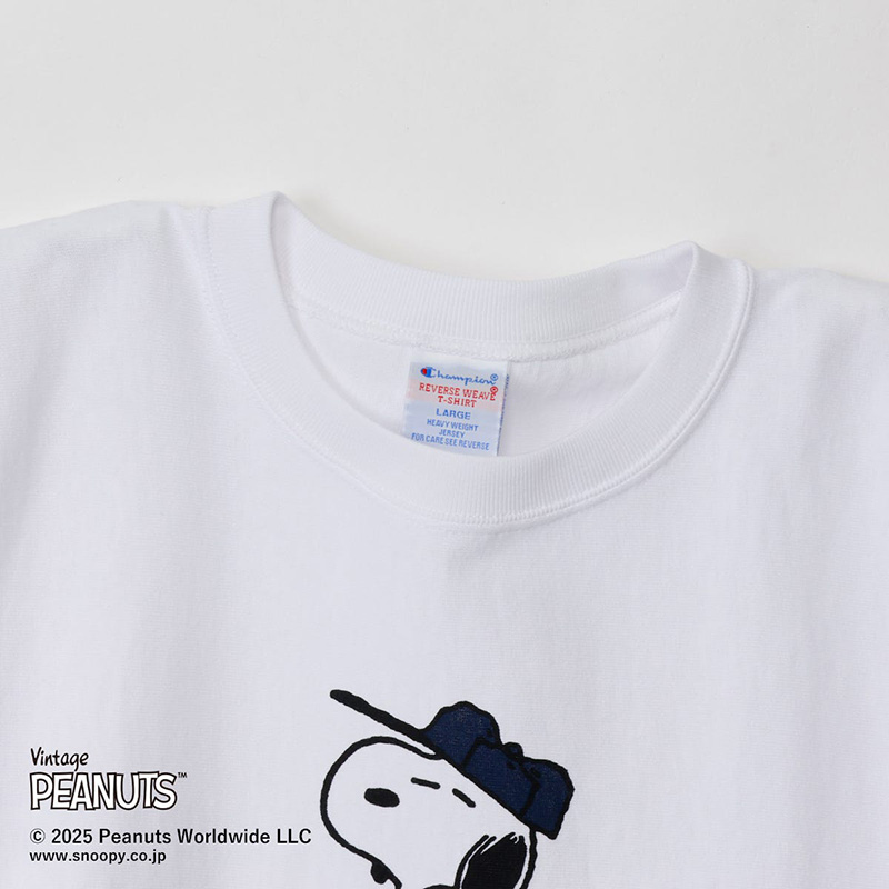 チャンピオン メンズ ピーナッツコラボ 半袖Tシャツ Champion リバースウィーブ ショートスリーブTシャツ 25SS スヌーピー Tシャツ トップス C3-B351 Champion チャンピオン メンズ ピーナッツコラボ 半袖Tシャツ