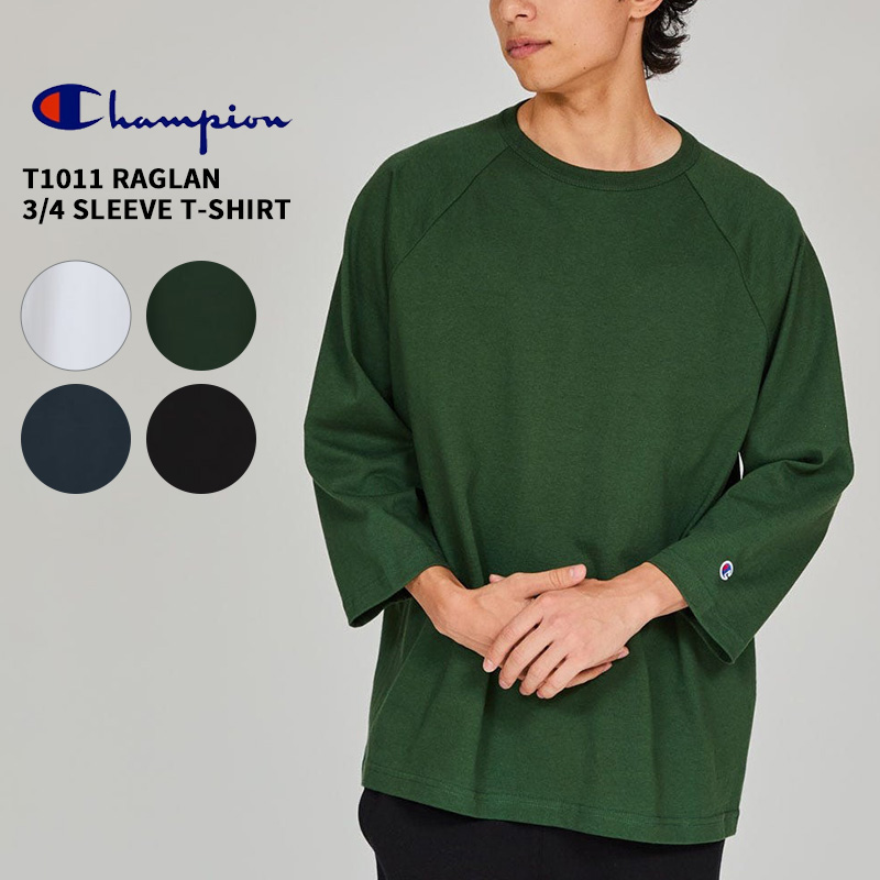 チャンピオン メンズ T1011 ラグラン3/4スリーブTシャツ 25SS