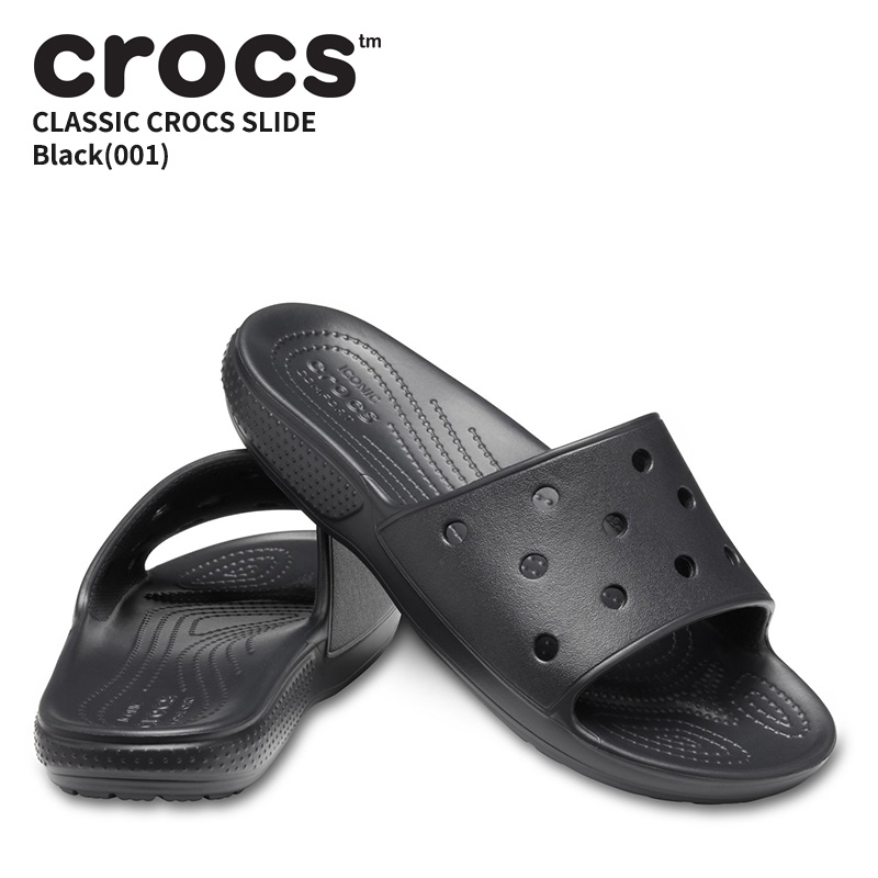 クロックス サンダル CROCS クラシック クロックス スライド classic crocs slide ブラック(001) メンズ レディース男女兼用