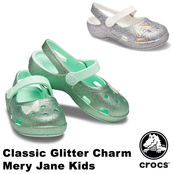 クロックス CROCS クラシック グリッター チャーム メリージェーン キッズ classic glitter charm mery jane  kids サンダル ベビー  キッズ 子供用[AA] :cr-206370:Neo Globe !店 通販 