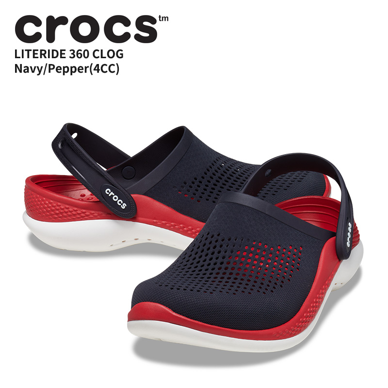 クロックス サンダル CROCS ライトライド 360 クロッグ literide 360 clog ネイビー/ペッパー(4CC) メンズ レディース男女兼用