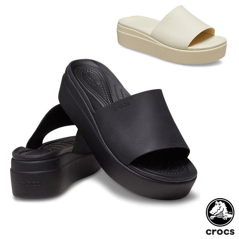 クロックス CROCS ブルックリン スライド ロー ウェッジ brooklyn slide low wedge w レディース サンダル 厚底  女性用 [BB]