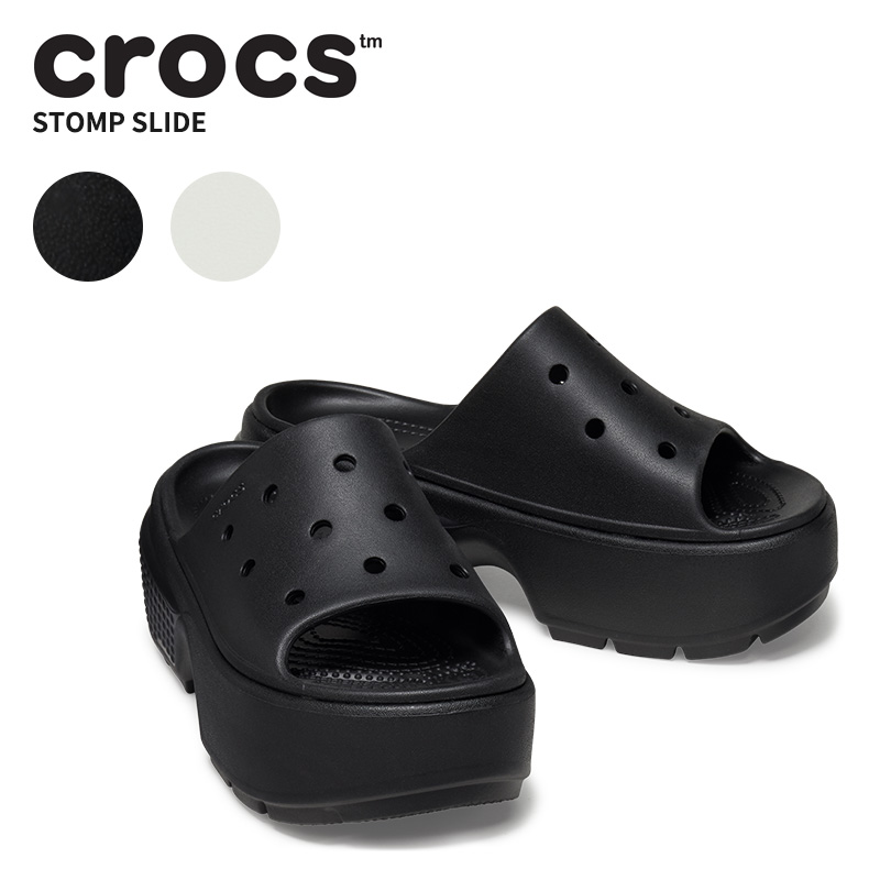 crocs ストンプ スライド サンダル ブラック　25cm crocs クロックス CROCS ストンプ スライド stomp slide メンズ